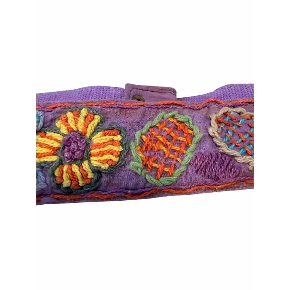Peruvian Woman’s Boho Ethnic Embroidered Colorful Belt One Size Handmade